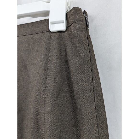 The Limited Stretch Pencil Skirt 4 Brown Side Zip Slit Office Work‎ Formals Mini - Picture 5 of 11